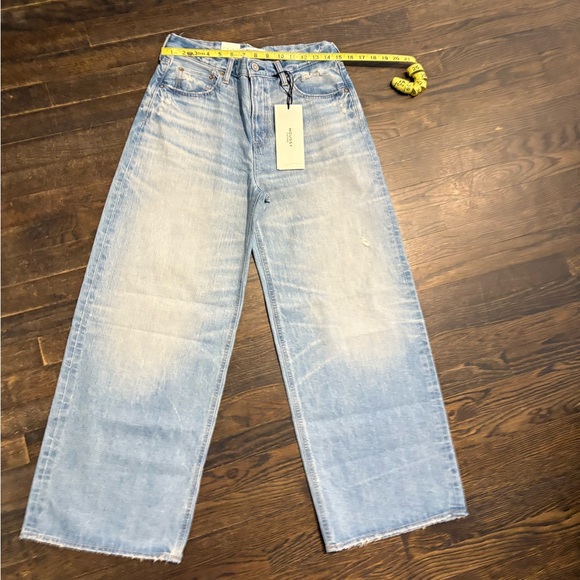 MOUSSY Lowell Super Wide Pants in Light Blue NWT. - Picture 4 of 7